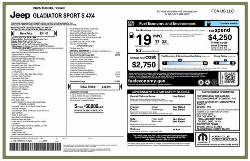 2025 Jeep Gladiator Sport S