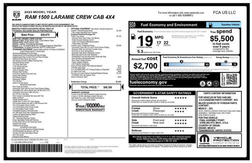 Bright White Clearcoat 2023 RAM 1500 Laramie