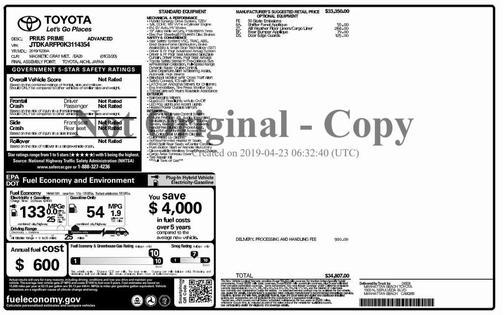 2019 Toyota Prius Prime Advanced