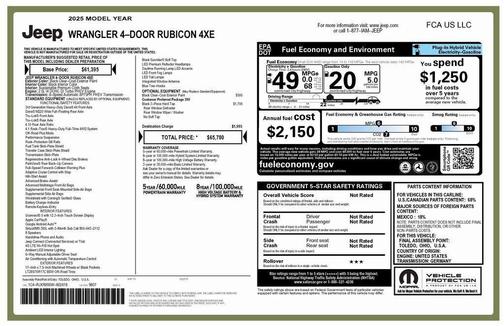 2025 Jeep Wrangler 4xe Rubicon