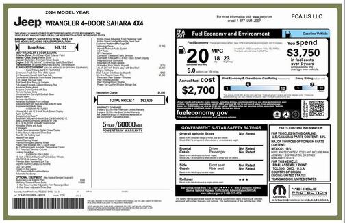 2024 Jeep Wrangler 4-Door Sahara 4x4