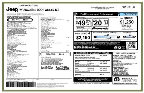 2025 Jeep Wrangler 4xe Willys