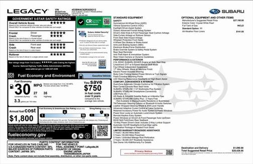 2024 Subaru Legacy Premium