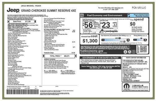 2022 Jeep Grand Cherokee 4xe Summit Reserve