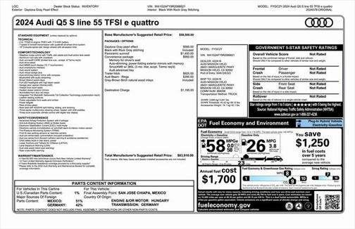 2024 Audi Q5 e 55 S line Premium Plus