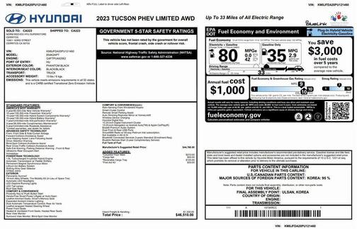 2023 Hyundai TUCSON Plug-In Hybrid Limited