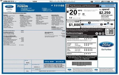 2018 Ford Fusion Sport