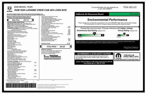 2022 RAM 3500 Laramie Crew Cab 4x4 8' Box