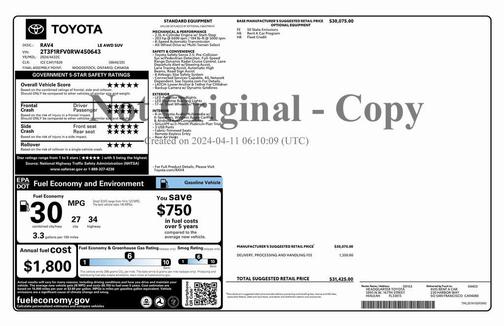 2024 Toyota RAV4 LE