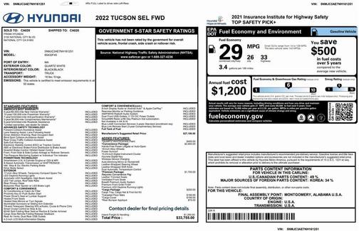 2022 Hyundai TUCSON SEL