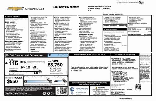 2022 Chevrolet Bolt EUV FWD Premier
