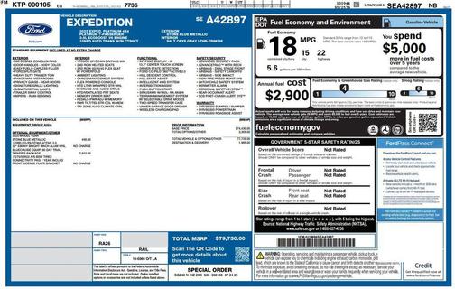Stone Blue Metallic 2025 Ford Expedition Platinum