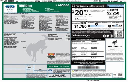 2022 Ford Bronco Base