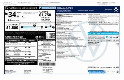 2024 Volkswagen Jetta 1.5T SE