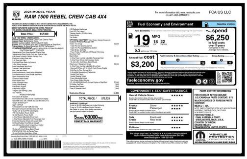 Bright White Clearcoat 2024 RAM 1500 Rebel