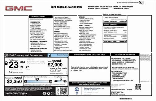 2024 GMC Acadia FWD Elevation