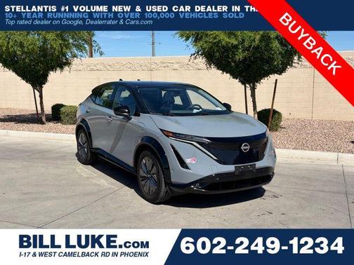 Boulder Gray Pearl/Black Diamond Pearl 2023 Nissan ARIYA PLATINUM+