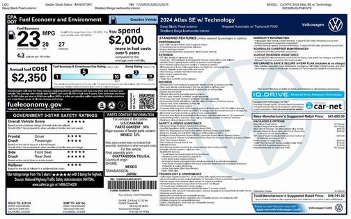 2024 Volkswagen Atlas 2.0T SE w/Technology