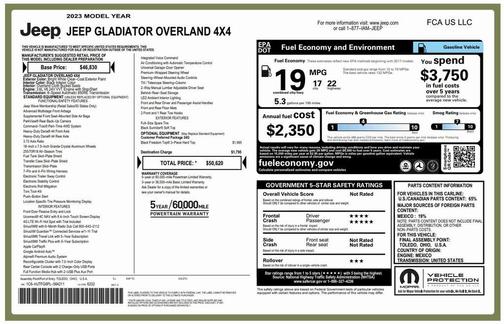 2023 Jeep Gladiator Overland