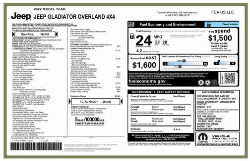 2022 Jeep Gladiator Overland
