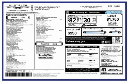 2022 Chrysler Pacifica Hybrid Limited