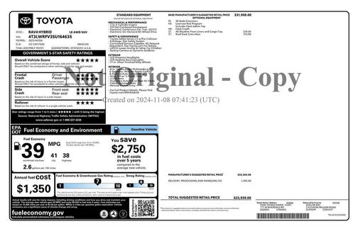 Ice Cap 2025 Toyota RAV4 Hybrid LE