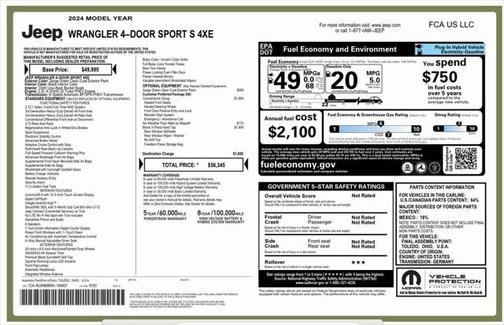 2024 Jeep Wrangler 4xe Sport S