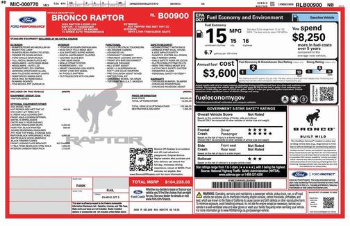 2024 Ford Bronco Raptor