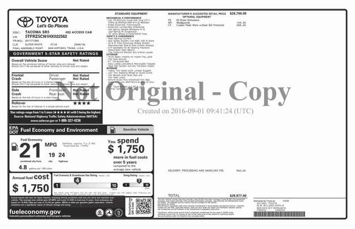 2017 Toyota Tacoma SR5