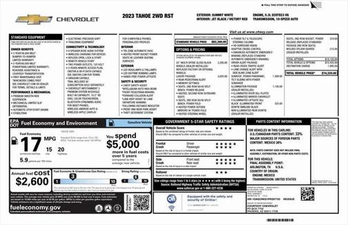 2023 Chevrolet Tahoe 2WD RST