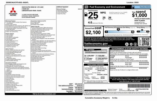 2025 Mitsubishi Eclipse Cross Black Edition S-AWC
