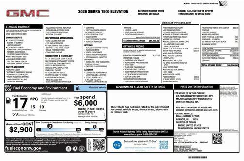 2026 GMC Sierra 1500 Elevation