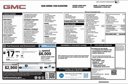 2026 GMC Sierra 1500 Elevation
