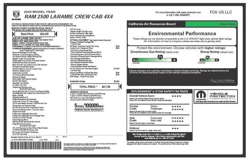 2025 RAM 2500 Laramie Crew Cab 4x4 6'4' Box