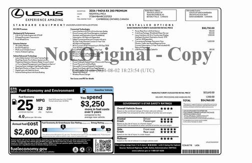 2024 Lexus RX 350 Premium