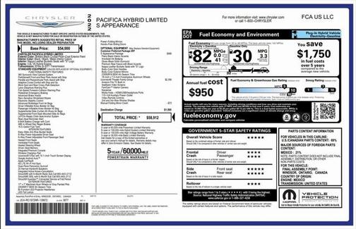 2022 Chrysler Pacifica Hybrid Limited