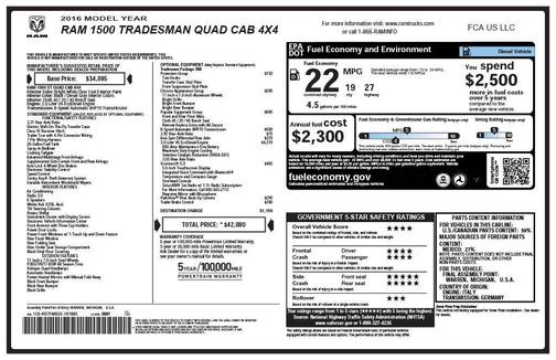 2016 RAM 1500 Tradesman