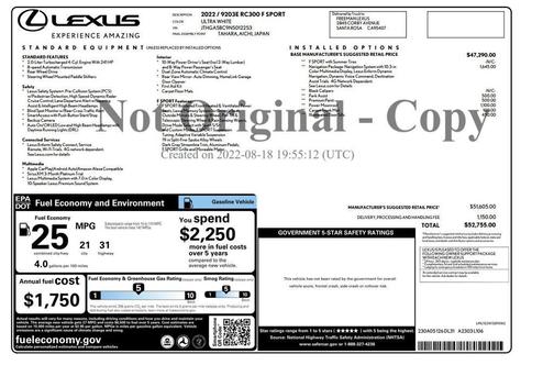 2022 Lexus RC 300 F Sport