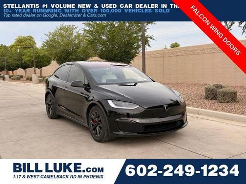 Solid Black 2023 Tesla Model X Plaid Tri Motor All-Wheel Drive