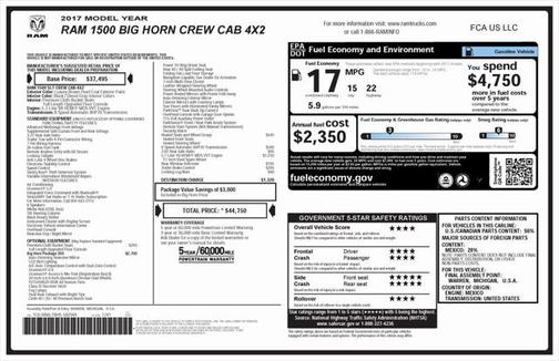 2017 RAM 1500 Big Horn