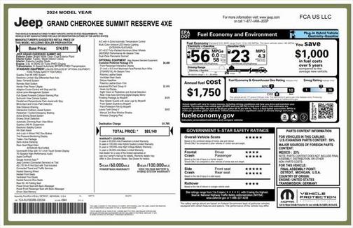 2024 Jeep Grand Cherokee 4xe Summit Reserve