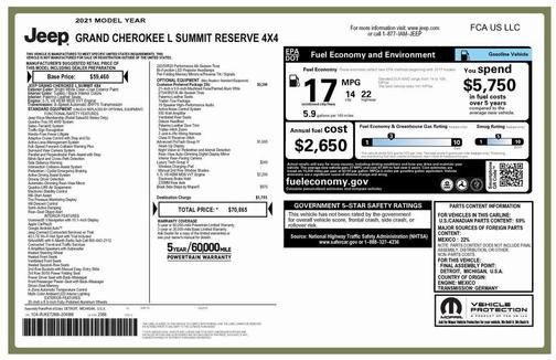 2021 Jeep Grand Cherokee L Summit Reserve