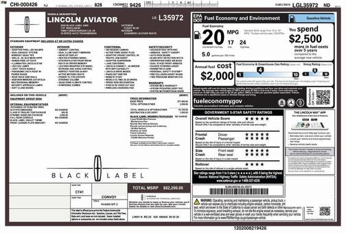 2020 Lincoln Aviator Black Label AWD