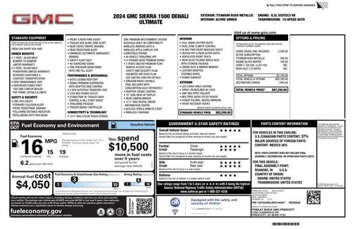 Titanium Rush Metallic 2024 GMC Sierra 1500 Denali Ultimate