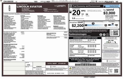 Diamond Red Metallic Tinted Clearcoat 2023 Lincoln Aviator Reserve AWD