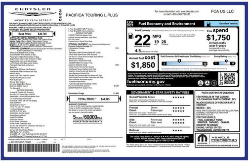 Ceramic Gray Clearcoat 2020 Chrysler Pacifica Touring-L Plus