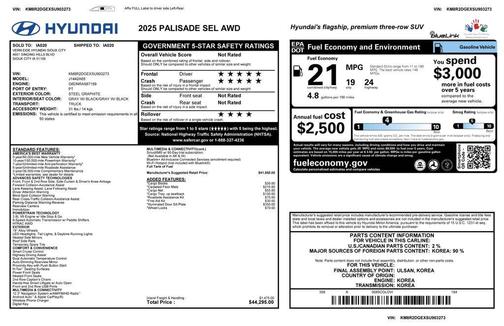 Steel Graphite 2025 Hyundai PALISADE SEL