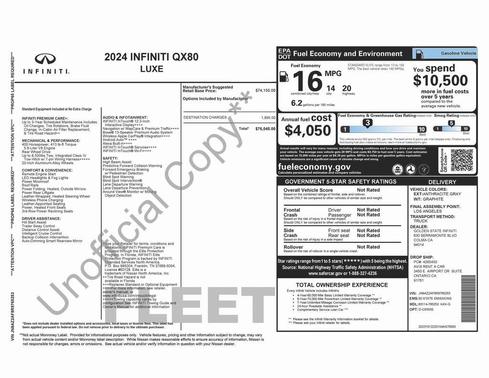 2024 INFINITI QX80 Luxe