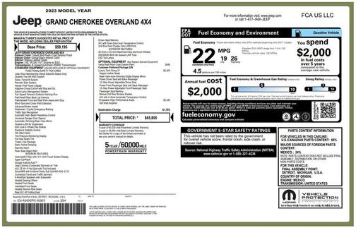 Velvet Red Pearlcoat 2023 Jeep Grand Cherokee Overland