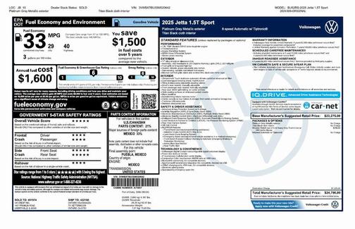 2025 Volkswagen Jetta 1.5T Sport